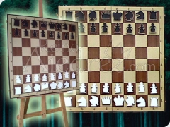 Mural de ajedrez de madera :: reino ajedrez - ideas deportivas canarias