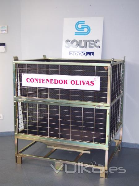 Contenedor para transporte de olivas