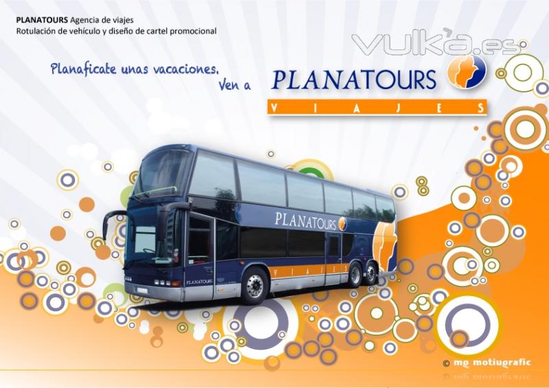 PLANATOURS Agencia de viajes. Diseño de cartel