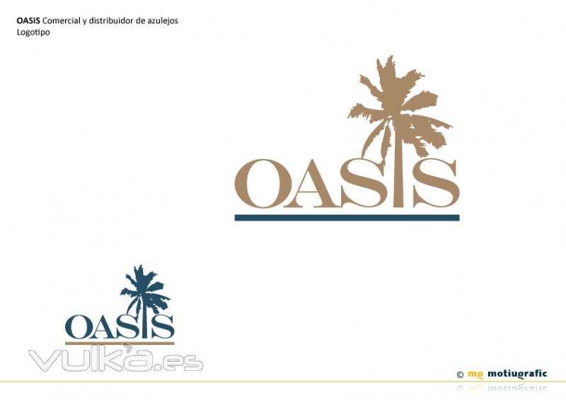 OASIS Comercial y distribuidor de azulejos. Diseño de logotipo