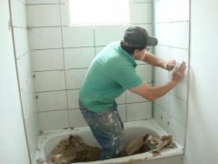 Colocacion de azulejo en wc