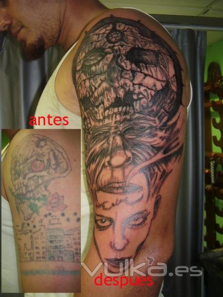 arreglo y tapado de tatuaje