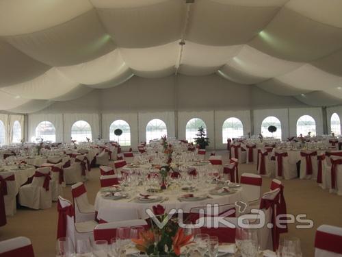 carpa boda interior