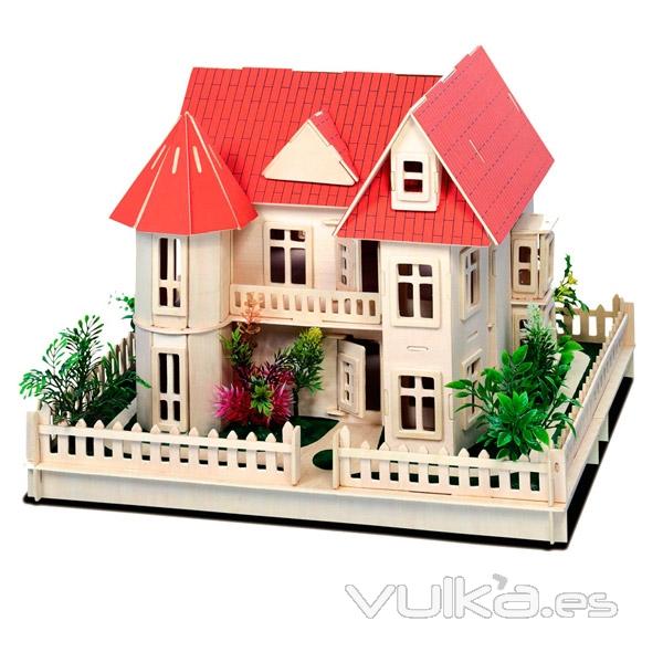 Casa de muñecas Sweet Home 1:24 para montar y pintar troquelada