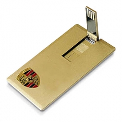 Memoria usb formato tarjeta de credito carcasa metalizada color dorado ref aurum