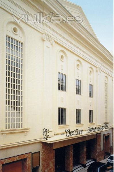 Fachada Rehabilitación integral Teatro Cervantes de Linares (Jaén)