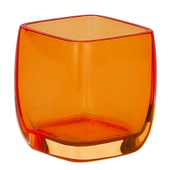 Basic vaso bano naranja transparente acrilico en lallimonacom