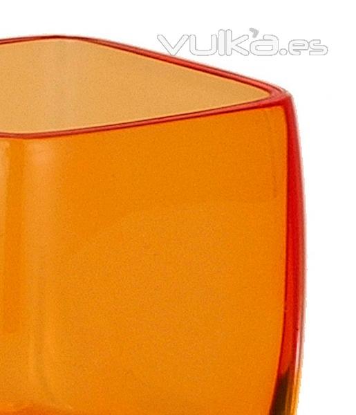 Basic vaso baño naranja transparente acrilico en lallimona.com detalle1