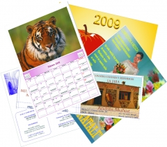 Calendarios, publicidad, tarjetas comerciales creadas por nosotros