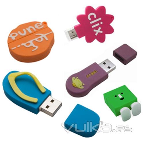 Memoria USB de silicona a medida Cualquier forma es posible. Ref USBCLI1