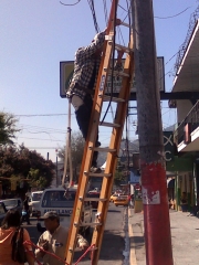 Escalera inco en uso