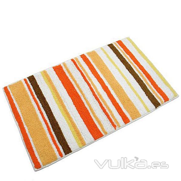 Alfombra de baño rayas multicolor en lallimona.com