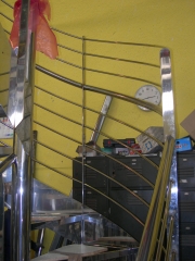 Detalle barandilla de escalera de caracol