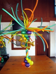 Columna globos, marcaras de carnaval