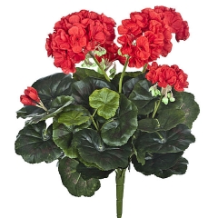 Planta artificial flores geranios rojos en lallimonacom