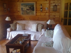 Salon de estar casa de madera