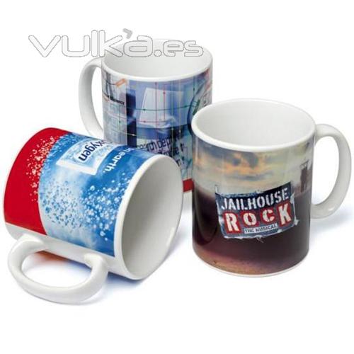 Taza mug 450cc, personalizada por sublimación. Categoría Merchandising. Ref. ZAZMK16