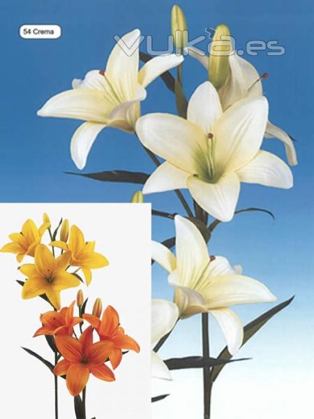 Lilium artificial de calidad. LILIUM ARTIFICIAL X 3 FLORES oasisdecor.com