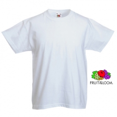 Camiseta nino fruit of the loom manga corta, blanca algodon 100% gramaje:160 g/m2 ref folca5