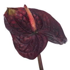 Flor artificial anthurium burdeos 65 en lallimonacom