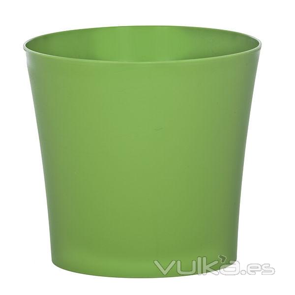 Maceta plastico satin 15 verde en lallimona.com