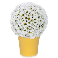 Bola flores margaritas artificiales blancas 14 en lallimonacom detalle2