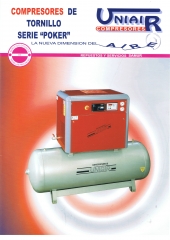Compresores de tornillo sobre deposito con secador incorporado