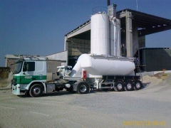 Transporte de cementos, mortero seco, oxido de cal y carbonato calcico