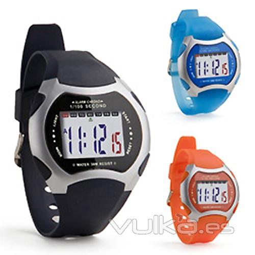 Reloj digital: negro, azul y naranja. Categoría: Relojes. Ref. MBREP7