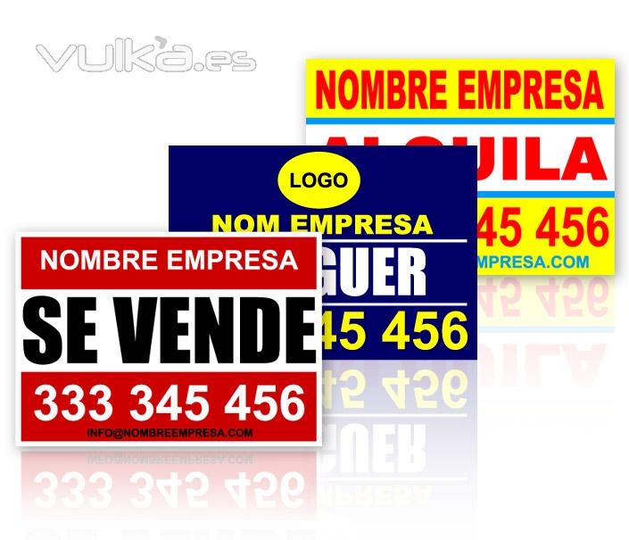 Carteles para inmobiliarias