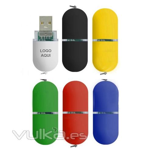 Memoria USB de plástico Disponible desde 1 hasta 16Gb. Ref. USBNR2