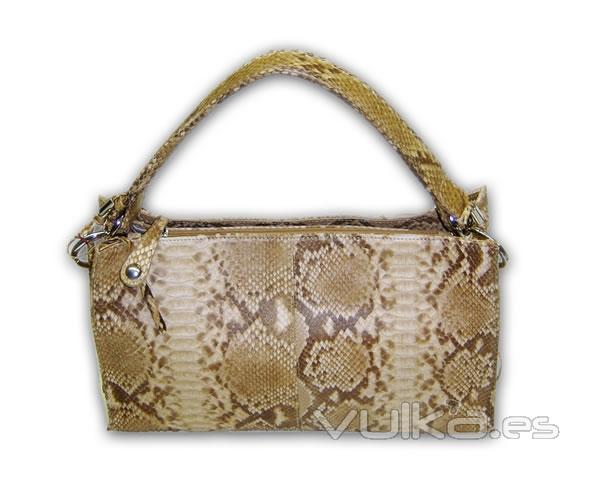 Bolso de piel acabado cocodrilo