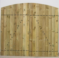 Puerta de madera tratada de 2 hojas