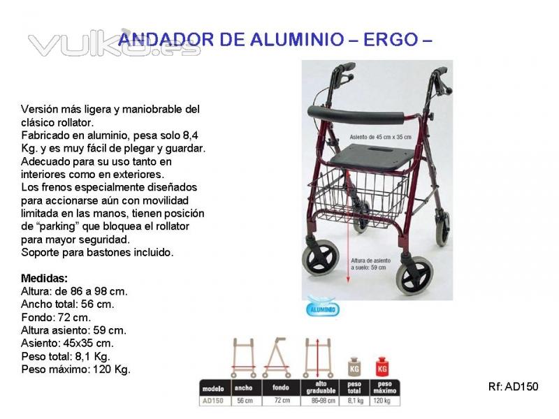 CAMINADOR ROLLER PLEGABLE Y CON FRENOS