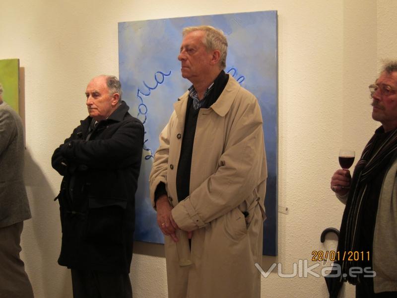 Carlos Roces y José A. Samaniego en la Sala Van Dyck