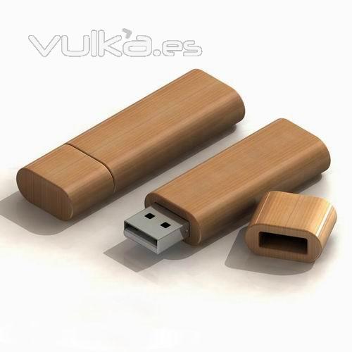 Memoria USB de madera. Disponible desde 1 hasta 16Gb. Ref. USBW10X