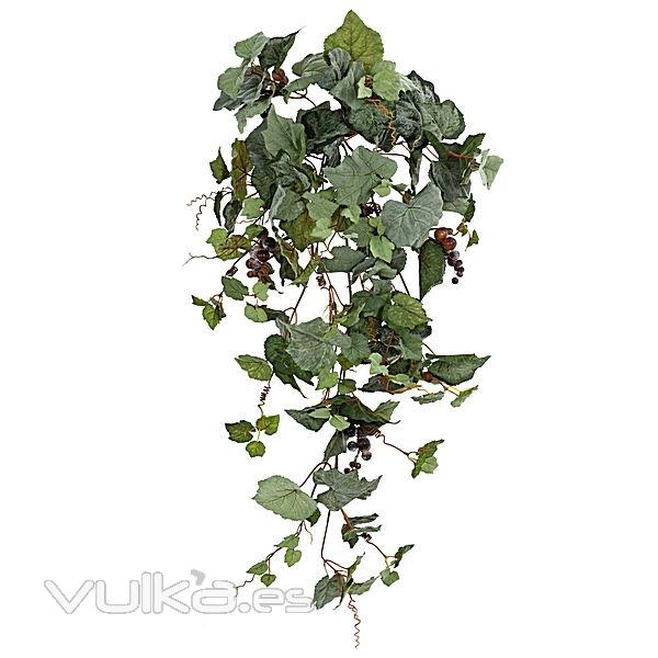 Planta artificial colgante uvas en lallimona.com