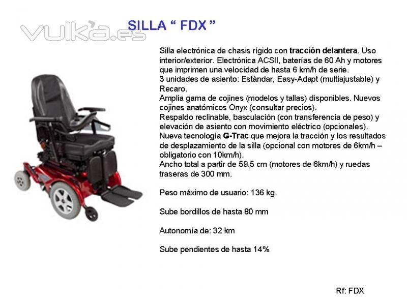 SILLA ELECTRÓNICA TRACCIÓN DELANTERA FDX