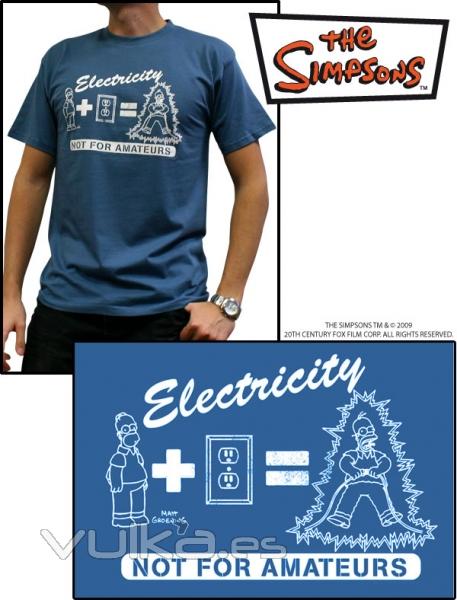 Camiseta los Simpson Homer electricity