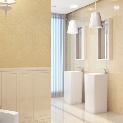 Serie helios 25x75, paredes de bano, revestimiento color crema/beige