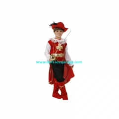 Disfraz infantil de mosquetero rojo
