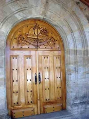 Puerta de la iglesia de santibanez de tera - zamora