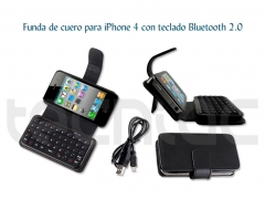 Funda de cuero para iphone 4 con teclado bluetooth 20 - http://bitly/gpeasa