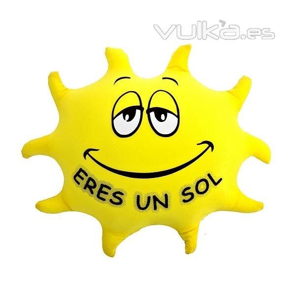 Cojin antiestres ERES UN SOL 34 amarillo en lallimona.com