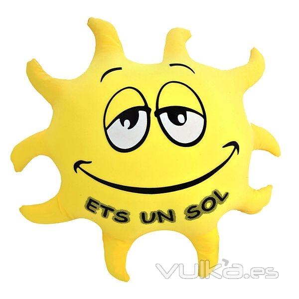 Cojin antiestres ETS UN SOL 45 amarillo en lallimona.com