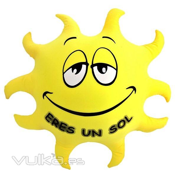 Cojin antiestres ERES UN SOL 45 amarillo en lallimona.com