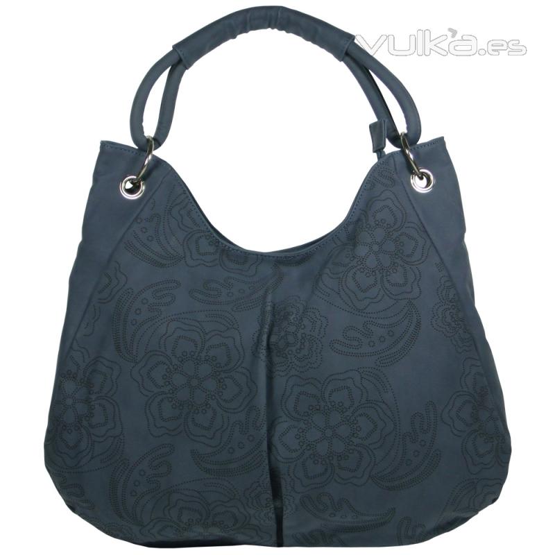 Bolso Azul Flores