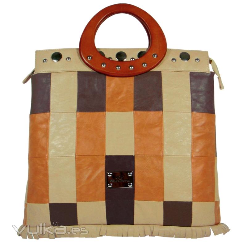 Bolso mujer grande color marron