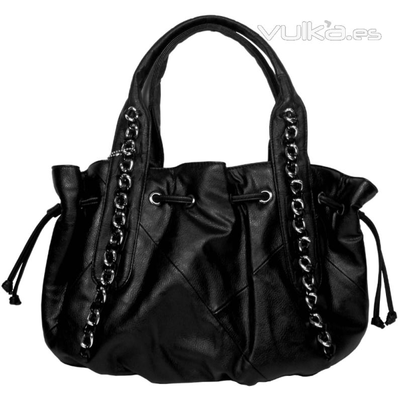 Bolso con cadena negro