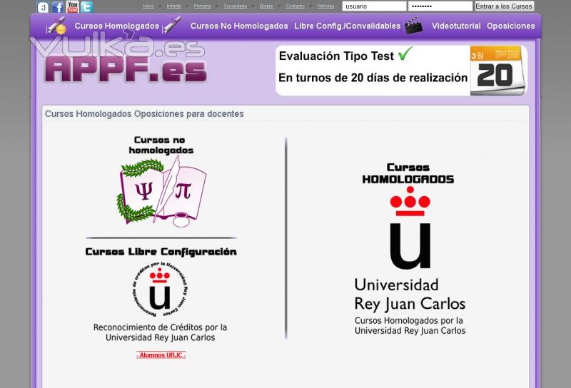 cursos libre configuración, cursos alumnos URJC, cursos homologados primaria